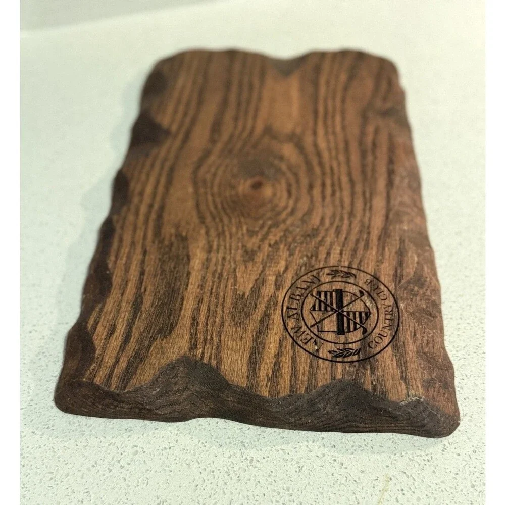 Handmade Oak Custom Engraved (cheese) Cutting Board New Albany Club Stamp